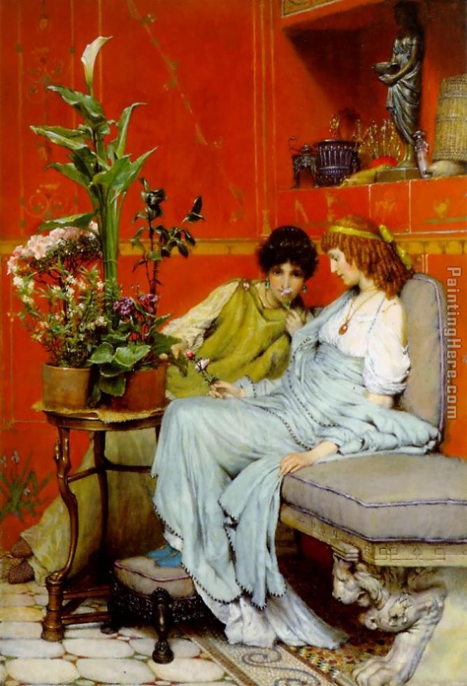 confidences painting - Sir Lawrence Alma-Tadema confidences art painting